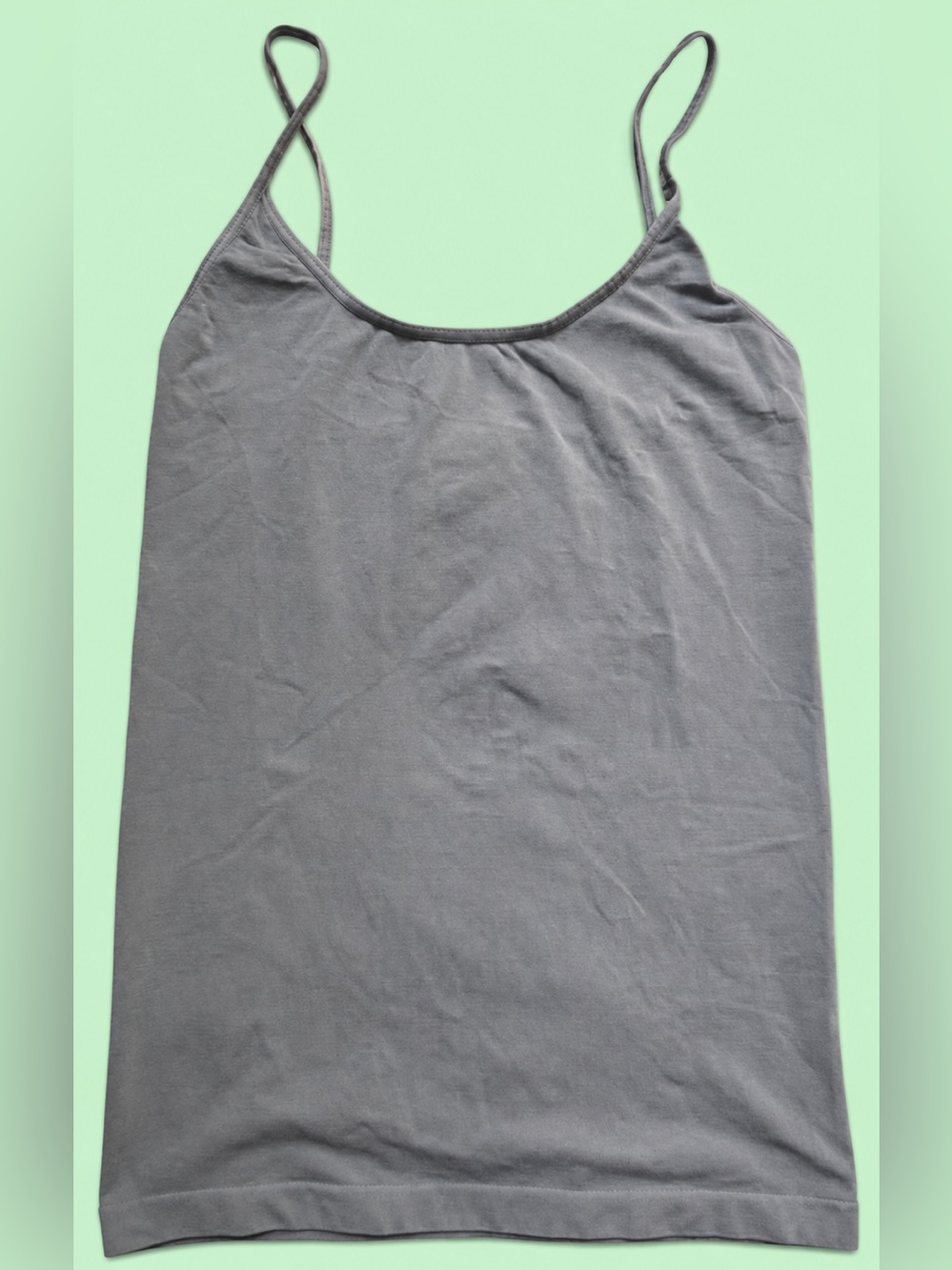 LADIES Banana Republic Camisole Distressed Vintage Blue Gray Stretch Cami - S